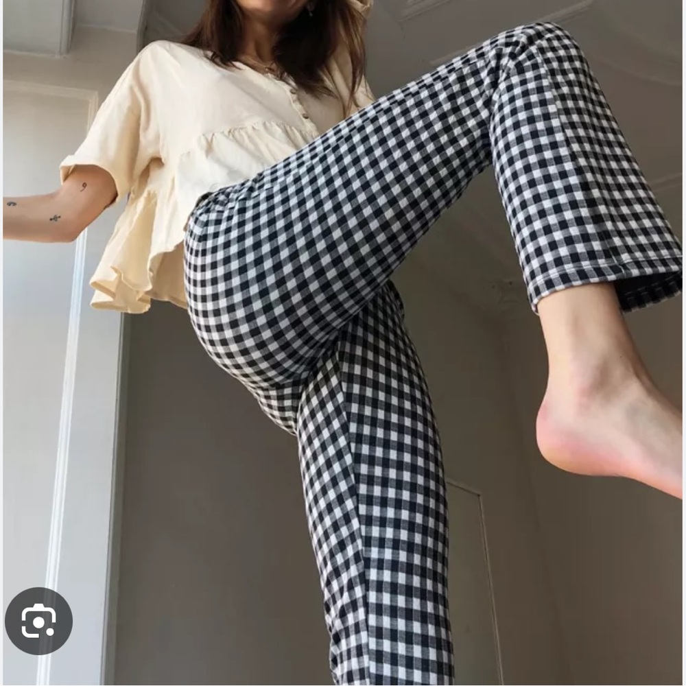 Urban Outfitters kick flare gingham pant